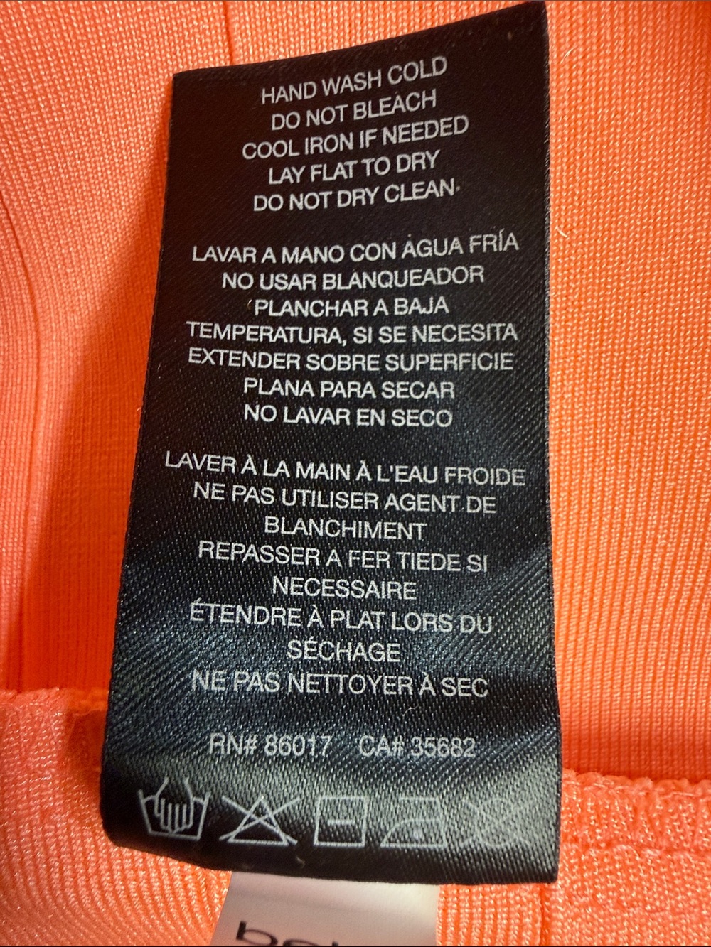 2B bebe Coral Strapless Bandage Bodycon Mini Dress NWT Size L - Picture 9 of 10